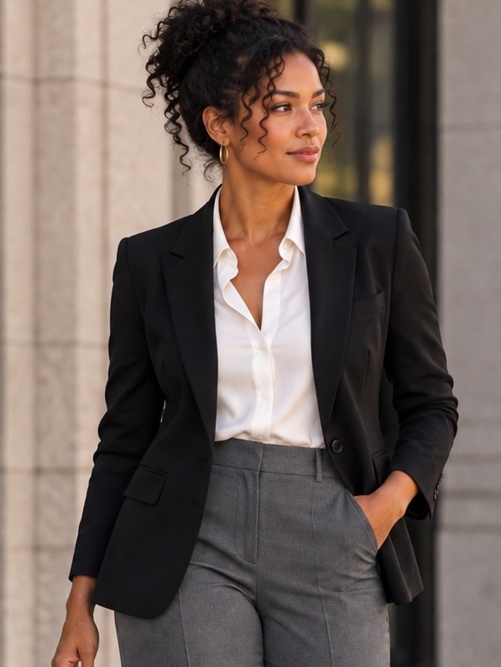 🤹‍♀️MAKE OFFER🤹‍♀️ Vince Camuto Black Blazer Suit Jacket Classic Size 8